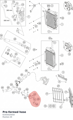 Diagram preview: Pre-formed hose (61935024050)