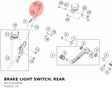 Diagram preview: BRAKE LIGHT SWITCH, REAR (90111051000)