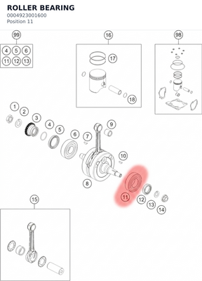 Diagram preview: ROLLER BEARING (0004923001600)