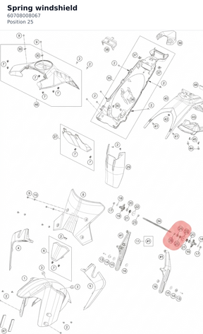 Diagram preview: Spring windshield (60708008067)