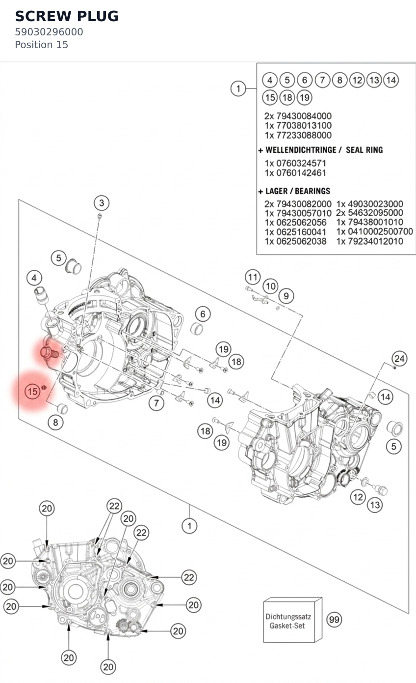 Diagram preview: SCREW PLUG (59030296000)