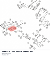 Diagram preview: SPOILER TANK INNER FRONT RH (A60308051020)
