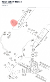 Diagram preview: TORX SCREW M5X10 (C0900000501002)