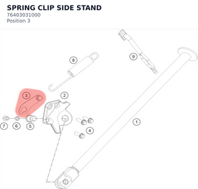 Diagram preview: SPRING CLIP SIDE STAND (76403031000)