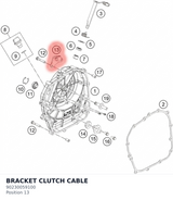 Diagram preview: BRACKET CLUTCH CABLE (90230059100)