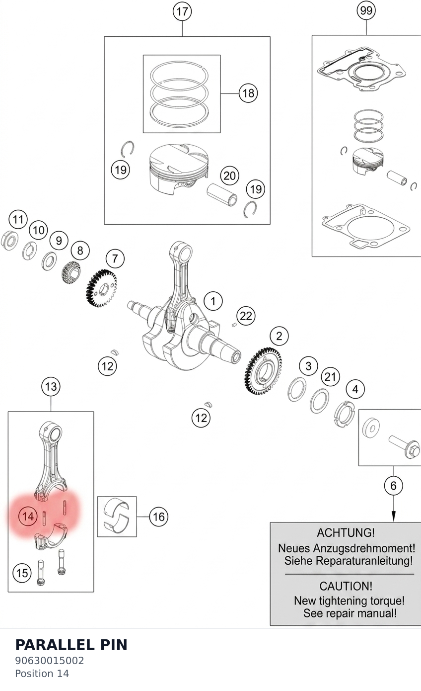 Diagram preview: PARALLEL PIN (90630015002)
