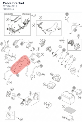 Diagram preview: Cable bracket (61711010010)