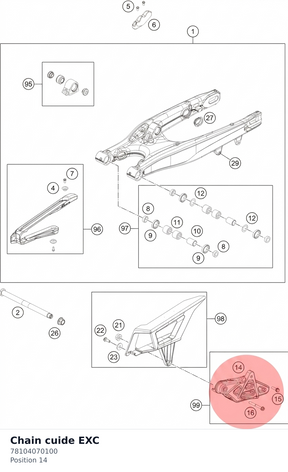 Diagram preview: Chain cuide EXC (78104070100)