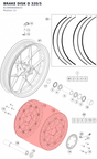 Diagram preview: BRAKE DISK D 320/5 (6130906000033)