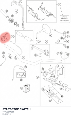 Diagram preview: START-STOP SWITCH (77711074000)