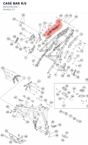Diagram preview: CASE BAR R/S (60312021250)