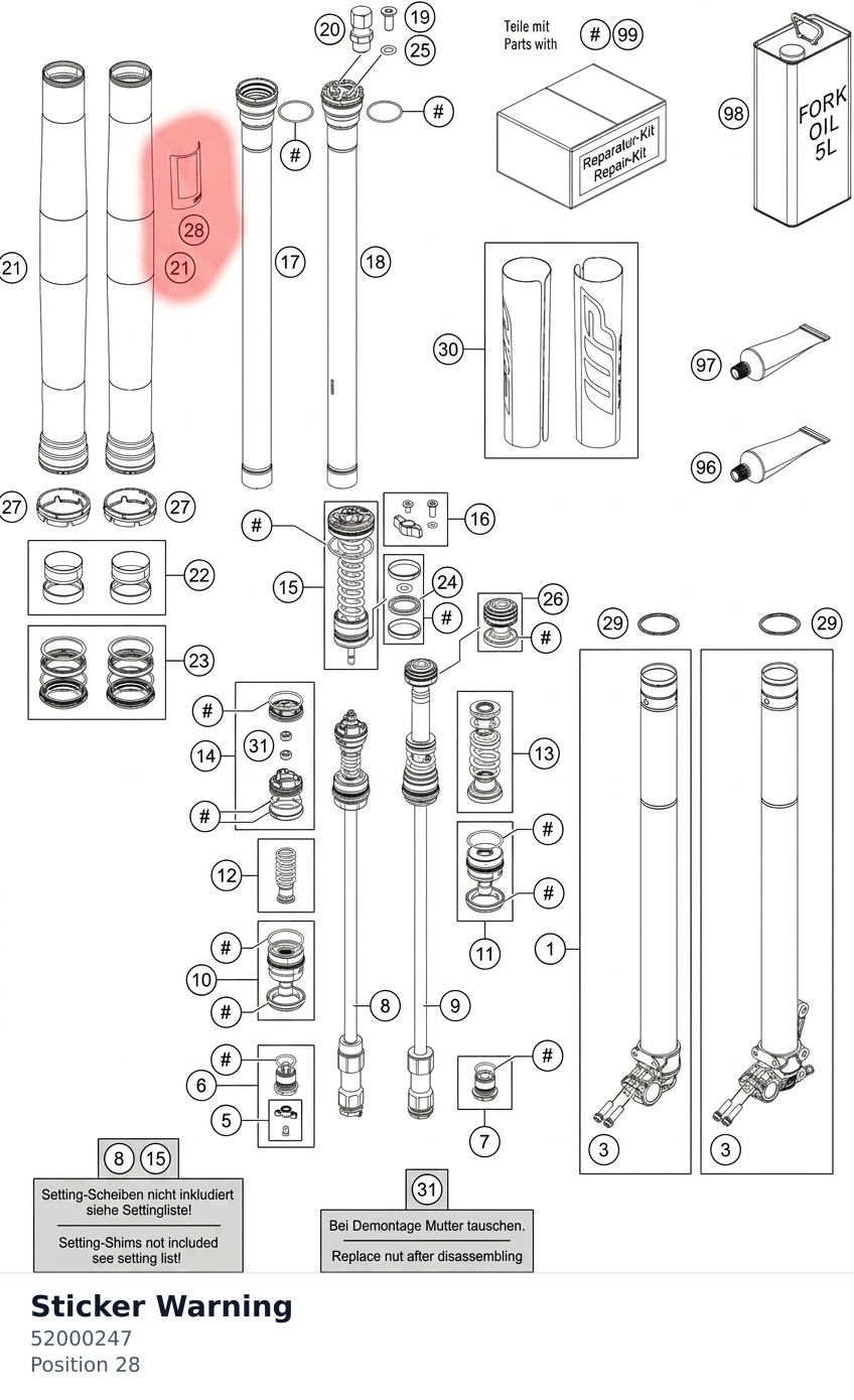 Diagram preview: Sticker Warning (52000247)