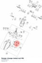 Diagram preview: Range change metal nut M6 (93008082010)