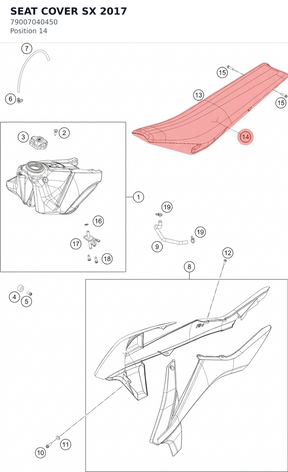 Diagram preview: SEAT COVER SX 2017 (79007040450)
