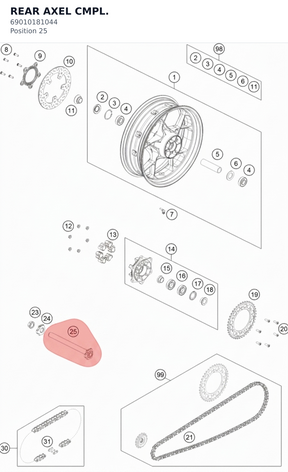 Diagram preview: REAR AXEL CMPL. (69010181044)
