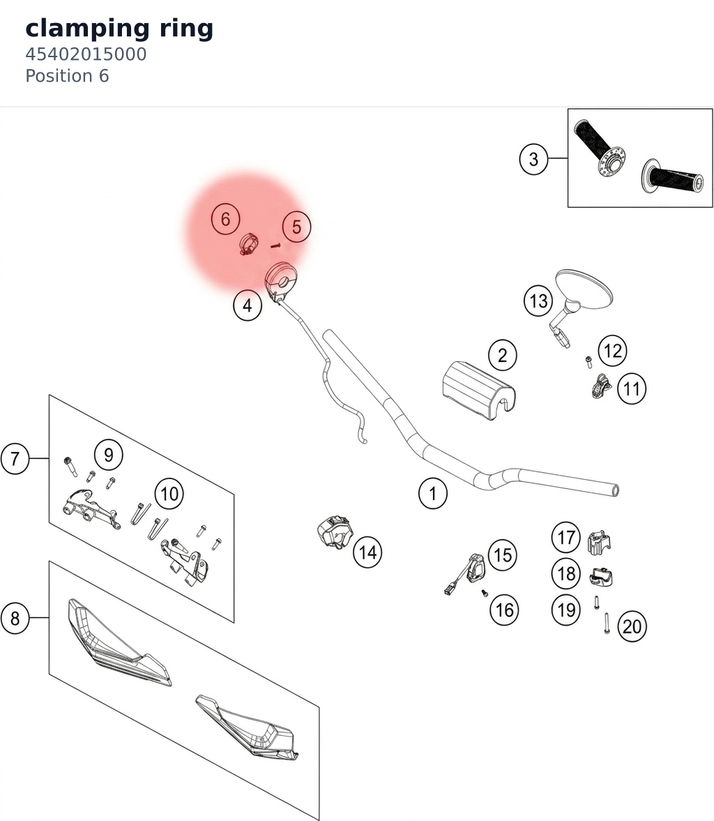 Diagram preview: clamping ring (45402015000)