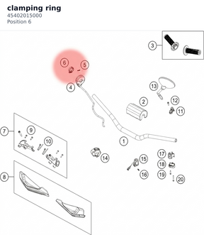 Diagram preview: clamping ring (45402015000)