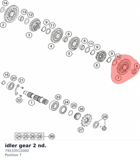 Diagram preview: idler gear 2 nd. (79533512000)