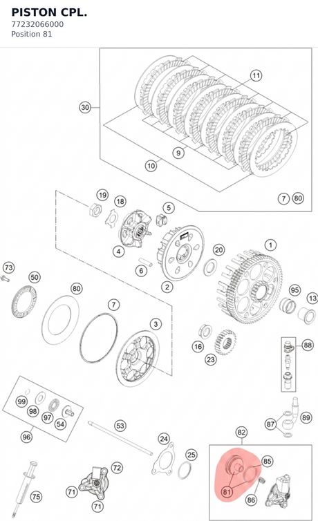 Diagram preview: PISTON CPL. (77232066000)