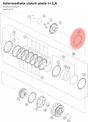 Diagram preview: Intermediate clutch plate t=1,6 (A62632410000)