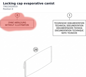 Diagram preview: Locking cap evaporative canist (79615020010)