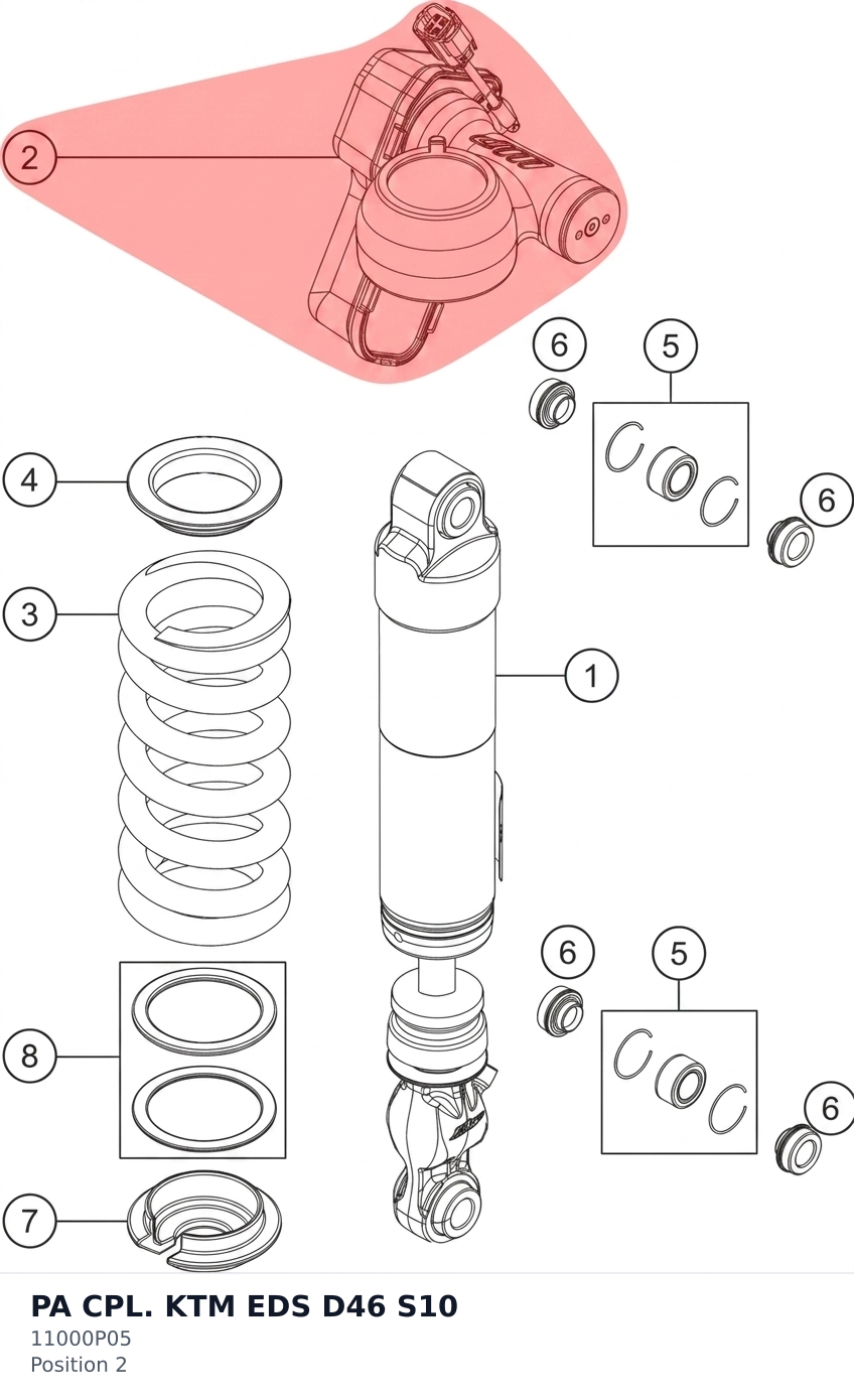 Diagram preview: PA CPL. KTM EDS D46 S10 (11000P05)