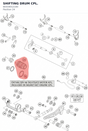 Diagram preview: SHIFTING DRUM CPL. (60334012100)