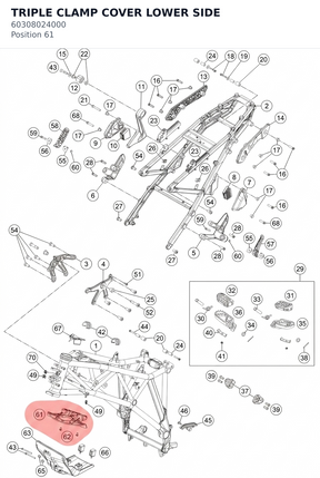 Diagram preview: TRIPLE CLAMP COVER LOWER SIDE (60308024000)