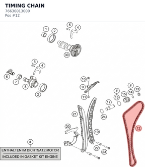Diagram preview: TIMING CHAIN (76636013000)