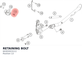 Diagram preview: RETAINING BOLT (60303023111)