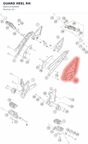 Diagram preview: GUARD HEEL RH (A60103160040)