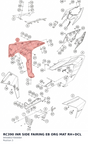 Diagram preview: RC390 INR SIDE FAIRING EB ORG MAT RH+DCL (94508027000EBA)