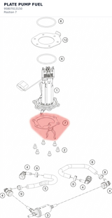Diagram preview: PLATE PUMP FUEL (95807013150)