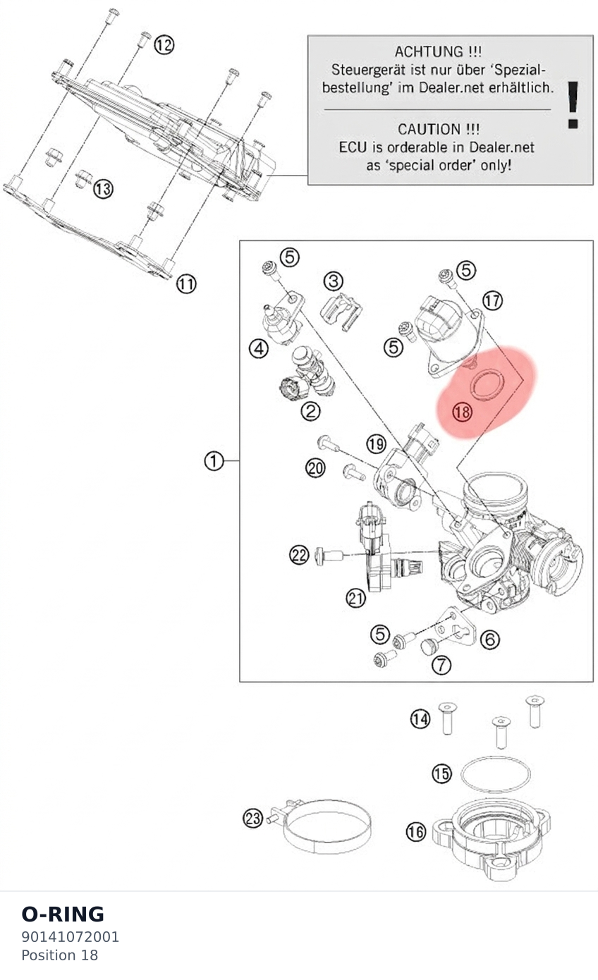 Diagram preview: O-RING (90141072001)