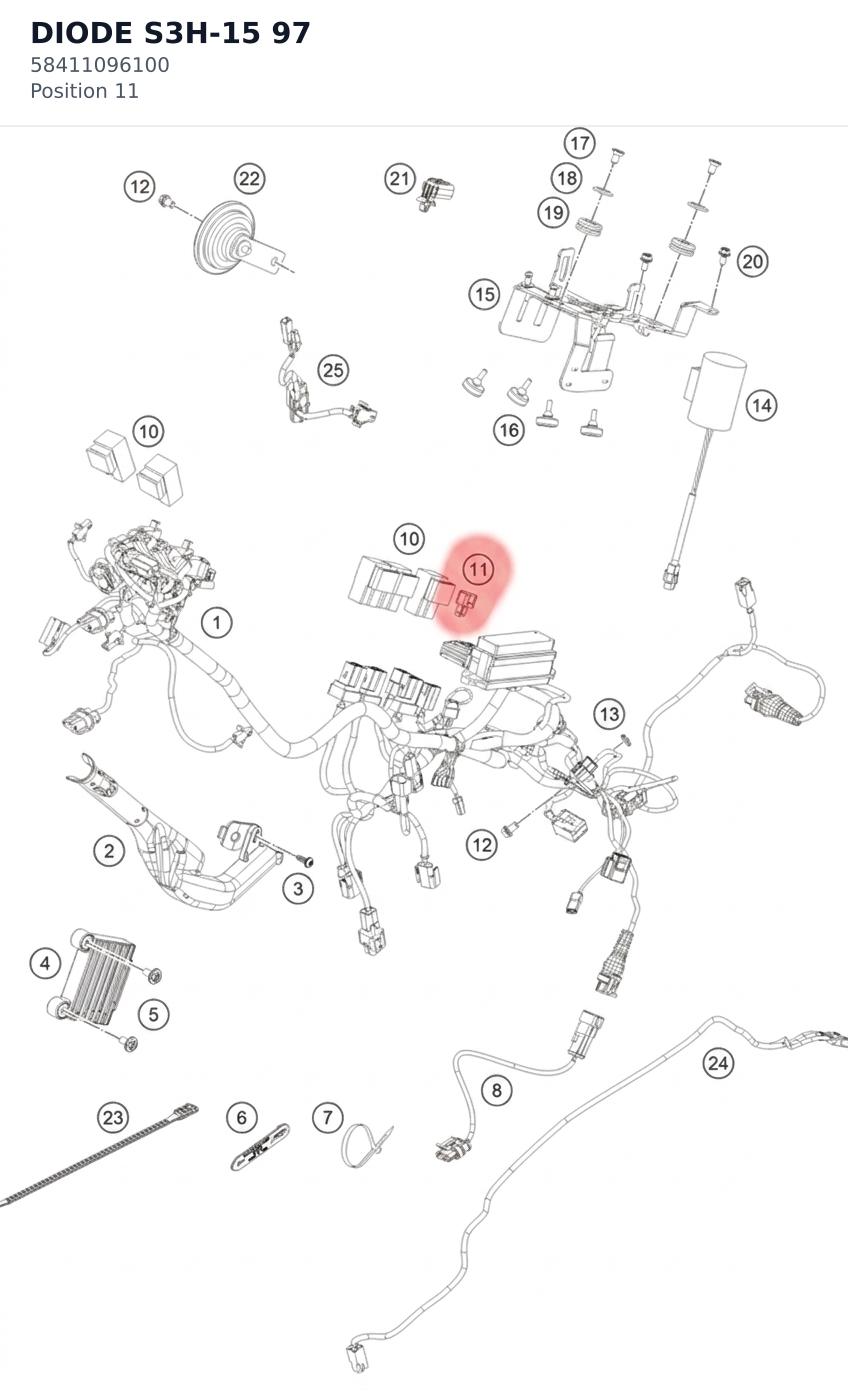 Diagram preview: DIODE S3H-15 97 (58411096100)