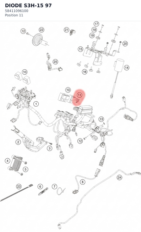 Diagram preview: DIODE S3H-15 97 (58411096100)