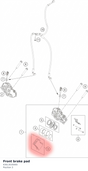 Diagram preview: Front brake pad (63613030000)