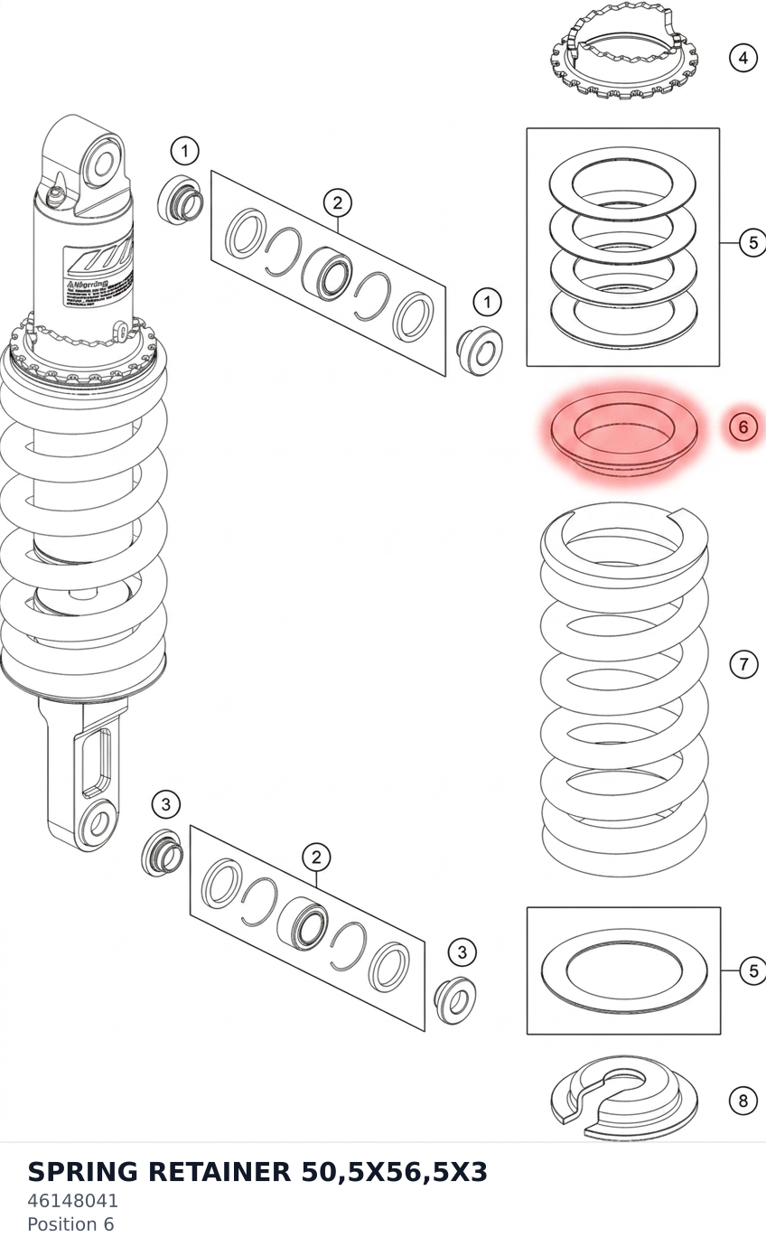 Diagram preview: SPRING RETAINER 50,5X56,5X3 (46148041)