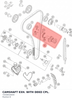 Diagram preview: CAMSHAFT EXH. WITH DEKO CPL. (72036010044)