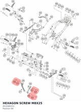 Diagram preview: HEXAGON SCREW M8X25 (J912080251)