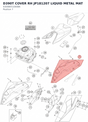 Diagram preview: D390T COVER RH JP181207 LIQUID METAL MAT (93008051000BK)