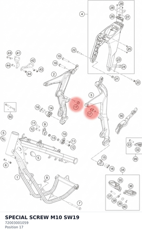 Diagram preview: SPECIAL SCREW  M10 SW19 (72003001059)