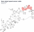 Diagram preview: Rear wheel speed sensor cable (96342026000)