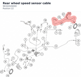 Diagram preview: Rear wheel speed sensor cable (96342026000)