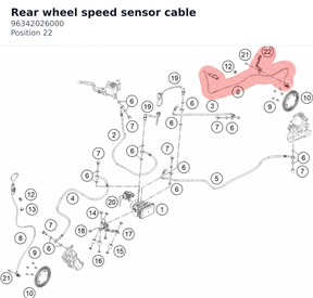 Diagram preview: Rear wheel speed sensor cable (96342026000)