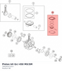 Diagram preview: Piston kit Gr.I 450 MX/SM (79430107210 I)