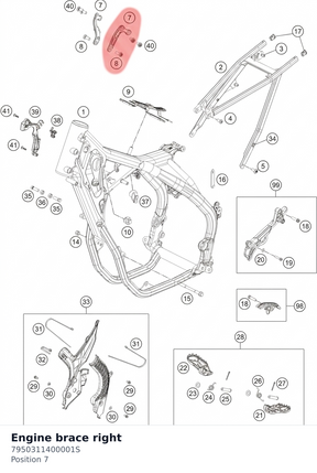Diagram preview: Engine brace right (7950311400001S)
