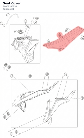 Diagram preview: Seat Cover (79007140250)