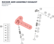 Diagram preview: ROCKER ARM ASSEMBLY EXHAUST (96036061033)