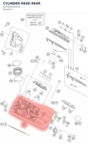 Diagram preview: CYLINDER HEAD REAR (6173632014424)